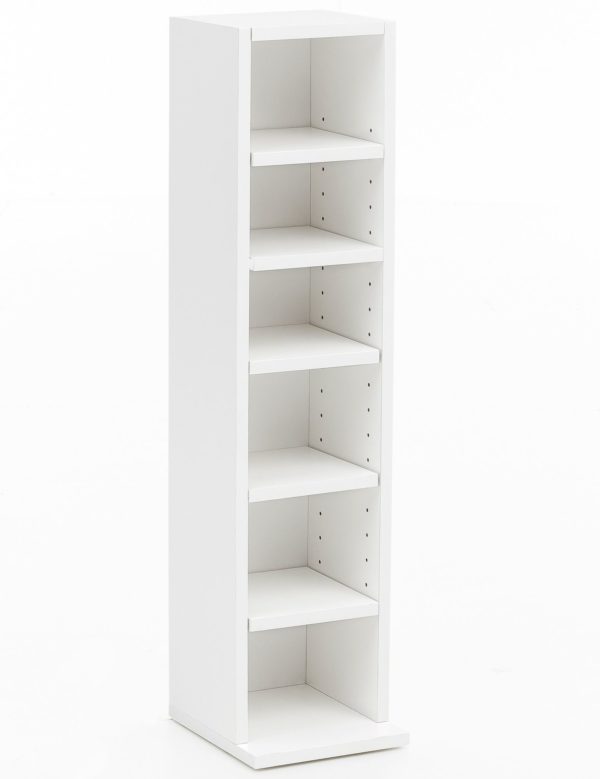 Design Bookcase Wl5.336 21X91X20Cm With 6 Compartments White 46048 Wohnling Buecherregal Bernd 21X20X90 Cm Wei 7