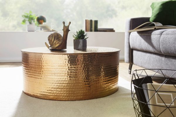 Side Table Rahi 75X31X75 Cm Aluminum Side Table Gold Oriental Round 46295 Wohnling Couchtisch 75X75X30 Cm Aluminium G 1
