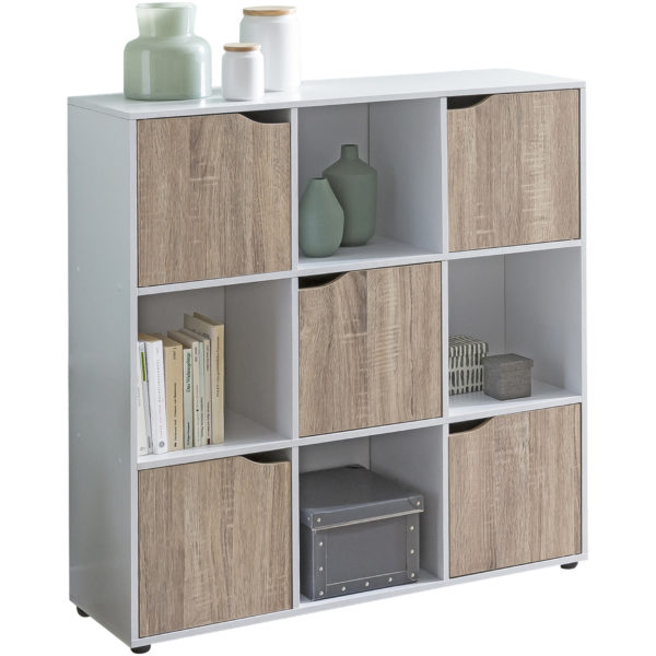 Samo 89 X 91 X 29 Cm Bookcase With 9 Compartments Sonoma 46372 Wohnling Sideboard Soma Sonoma 88 8X29X90 5 C