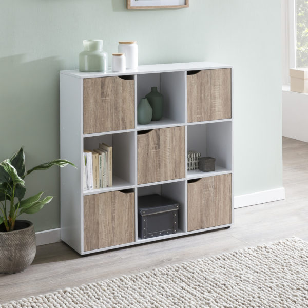 Samo 89 X 91 X 29 Cm Bookcase With 9 Compartments Sonoma 46372 Wohnling Sideboard Soma Sonoma 88 8X29X90 5 1