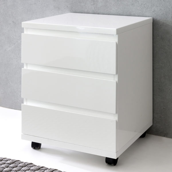 Roll Container Helen 42X59X42 Cm Drawer Unit High Gloss White 46417 Wohnling Rollcontainer Helen 42X42X57 Cm Weis