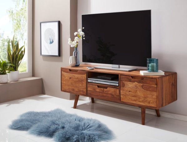 Hifi Lowboard Amana Sheesham Solid Wood Country Tv Dresser 135X51X45Cm 47221 Wohnling Lowboard 135X45X51 Cm Sheesham Wl5 2