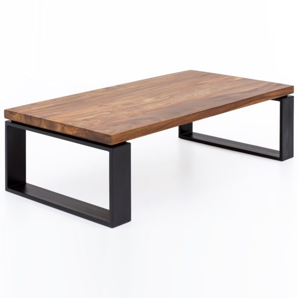Sheesham Solid Wood Coffee Table 115X35X60 Cm With Metal Frame 47383 Wohnling Couchtisch 115X60X35 Cm Sheesham W 9