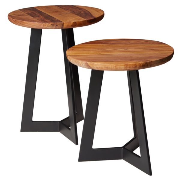 Side Table Sheesham Wood 35 X 37 X 35 Cm Metal Coffee Table 47403 Wohnling Beistelltisch 35X35X37 Cm Sheesham 7