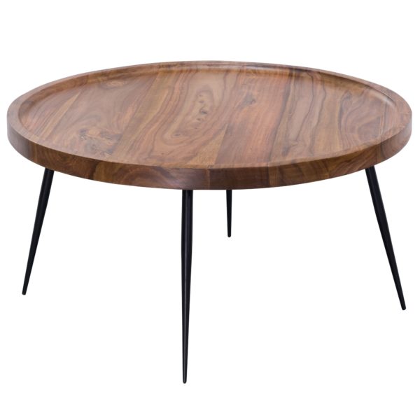 Coffee Table Bharu 75X39X75 Cm Sheesham Solid Wood / Metal Sofa Table 47425 Wohnling Couchtisch 75X75X40 Cm Sheesham Wl 7