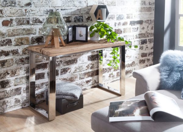 Console Table Priya 115X76X46 Cm Solid Wood Nature 47434 Wohnling Couchtisch 115X46X76 Cm Recycle Wo 2
