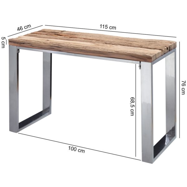 Console Table Priya 115X76X46 Cm Solid Wood Nature 47434 Wohnling Couchtisch 115X46X76 Cm Recycle Wo 3