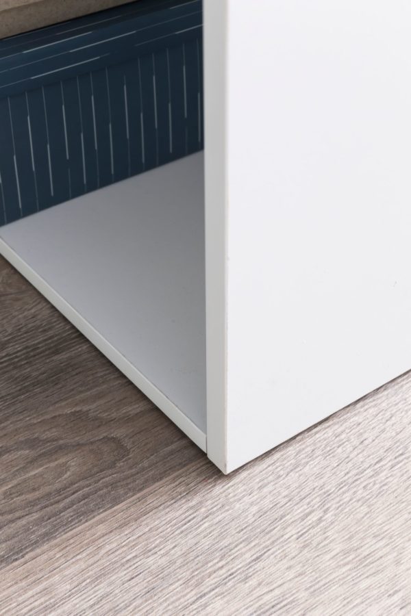 Desk Wl5.692 With Shelf 120 X 120 X 53 Cm White Matte Wood Modern 47461 Wohnling Schreibtisch Samson Mit Regal