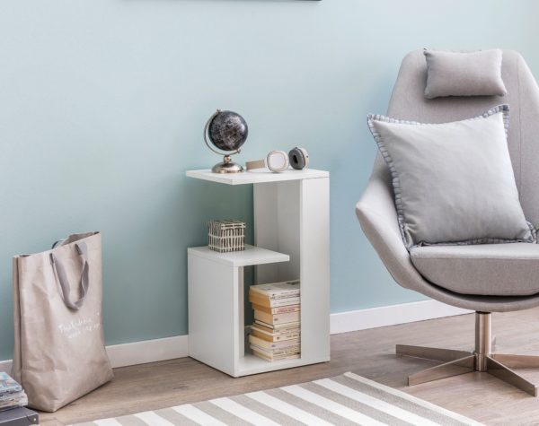 Side Table Wl5.696 35X29,5X60 Cm Wood White Design Cantilever Sofa 47465 Wohnling Regal Abby 35X29 5X60 Cm Weiss Wl5 2