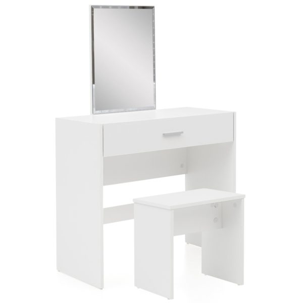 Dressing Table Wl5.726 81X131X39 Cm White Console Table Wood Modern 47519 Wohnling Schminktisch Mary Weiss Wl5 726 Wl5