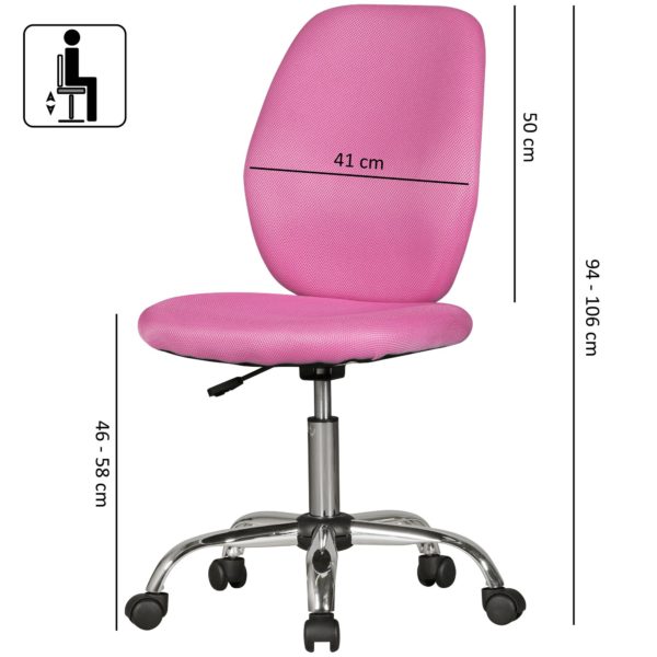 Children'S Ergonomic Chair Emma For Children Over 6 With Backrest 48253 Amstyle Kinderschreibtischstuhl Emma Pink S 2