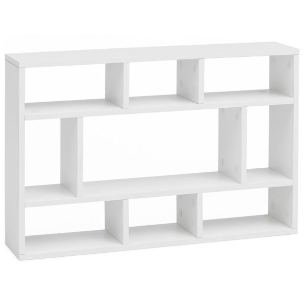 White 75X51X16 Cm Wooden Hanging Shelf Modern 48469 Wohnling Wandregal Aura 75X51X16 Cm Weiss W 9