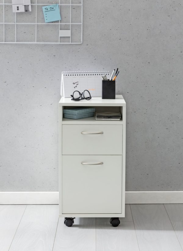 Roll Container White 33X63X38 Cm Desk Base Cabinet Wood 48617 Wohnling Rollcontainer Lola 33X38X63 Cm Weiss Wl5 901 Wl5 901 5