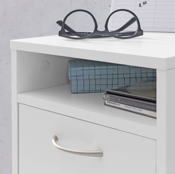 Roll Container White 33X63X38 Cm Desk Base Cabinet Wood 48617 Wohnling Rollcontainer Lola 33X38X63 Cm Weiss Wl5 901 Wl5 901 7