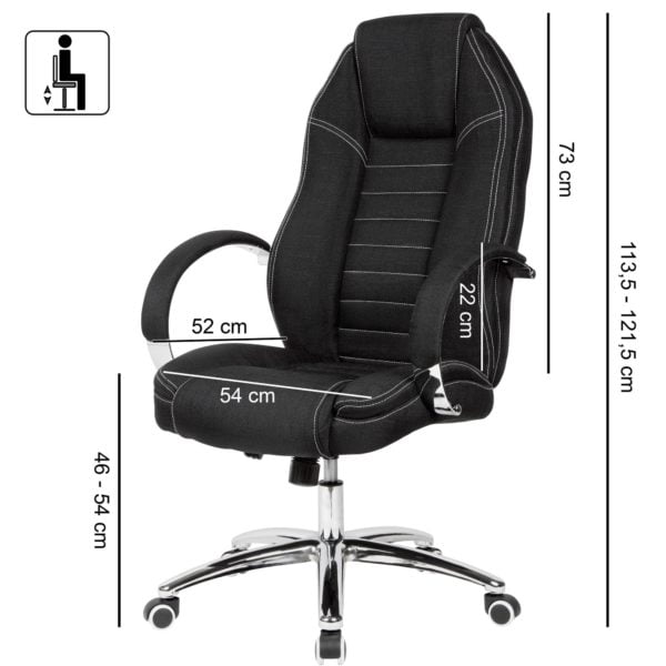 Desk Ergonomic Chair Swivel In Denim 52188 Amstyle Buerostuhl Gepolsterte Armlehne Spm1 409 Spm1 409 2
