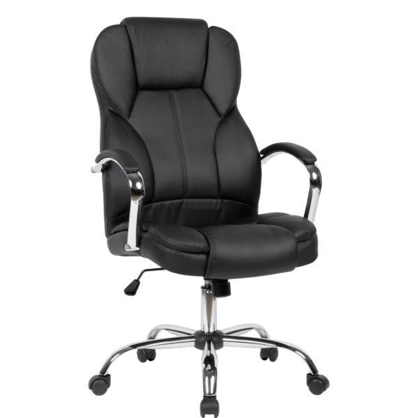 Black Ergonomic Desk Chair 52190 Amstyle Buerostuhl Verchromter Arm Spm1 411 Spm1 411
