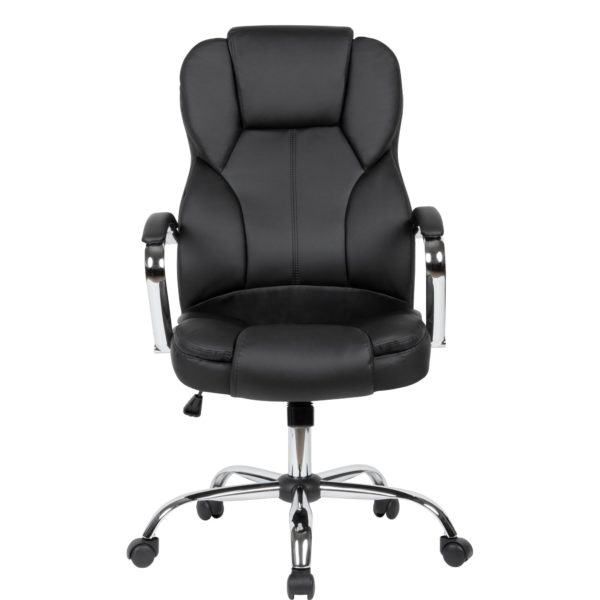 Black Ergonomic Desk Chair 52190 Amstyle Buerostuhl Verchromter Arm Spm1 411 Spm1 411 1