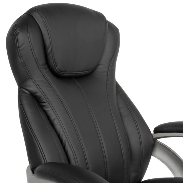 Desk Chair Imitation Leather Black Office Swivel Chair Up To 120 Kg 52235 Amstyle Buerostuhl Schwarz Spm1 415 Spm1 415 6