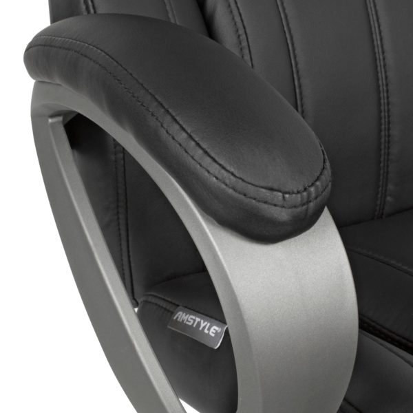 Desk Chair Imitation Leather Black Office Swivel Chair Up To 120 Kg 52235 Amstyle Buerostuhl Schwarz Spm1 415 Spm1 415 7