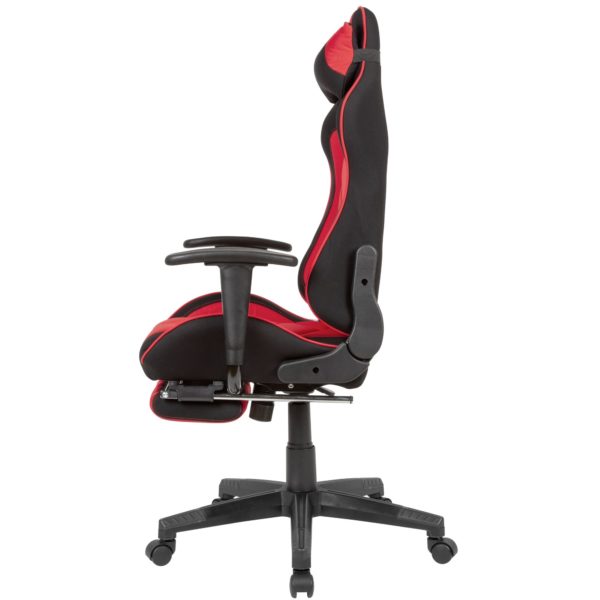 Gaming Desk Chair Fabric Black / Red Swivel Chair Up To 120 Kg 52236 Amstyle Buerostuhl Rot Schwarz Spm1 416 Spm1 416 3