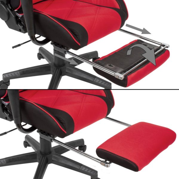 Gaming Desk Chair Fabric Black / Red Swivel Chair Up To 120 Kg 52236 Amstyle Buerostuhl Rot Schwarz Spm1 416 Spm1 416 7