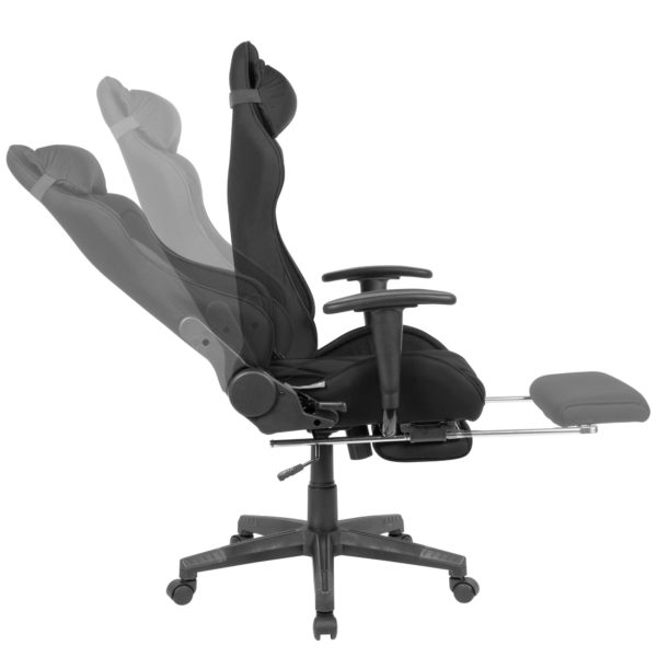 Gaming Desk Chair Fabric Black Swivel Chair Up To 120 Kg 52237 Amstyle Buerostuhl Schwarz Spm1 417 Spm1 417 5