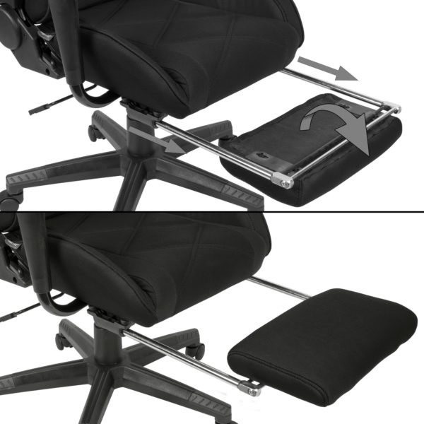 Gaming Desk Chair Fabric Black Swivel Chair Up To 120 Kg 52237 Amstyle Buerostuhl Schwarz Spm1 417 Spm1 417 7