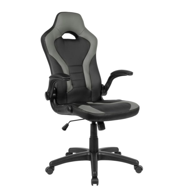 Gaming Swivel Chair Imitation Leather Black / Gray Desk Chair Up To 120 Kg 52238 Amstyle Buerostuhl Grau Spm1 418 Spm1 418