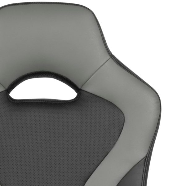 Gaming Swivel Chair Imitation Leather Black / Gray Desk Chair Up To 120 Kg 52238 Amstyle Buerostuhl Grau Spm1 418 Spm1 418 5