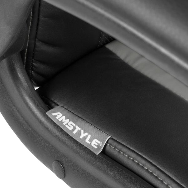 Gaming Swivel Chair Imitation Leather Black / Gray Desk Chair Up To 120 Kg 52238 Amstyle Buerostuhl Grau Spm1 418 Spm1 418 7