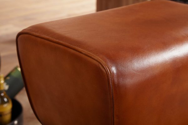 Bar Stool Turnbock 43X75X43 Cm Mango Solid Wood / Real Leather 52303 Wohnling Barhocker Wl6 011 Wl6 011 5
