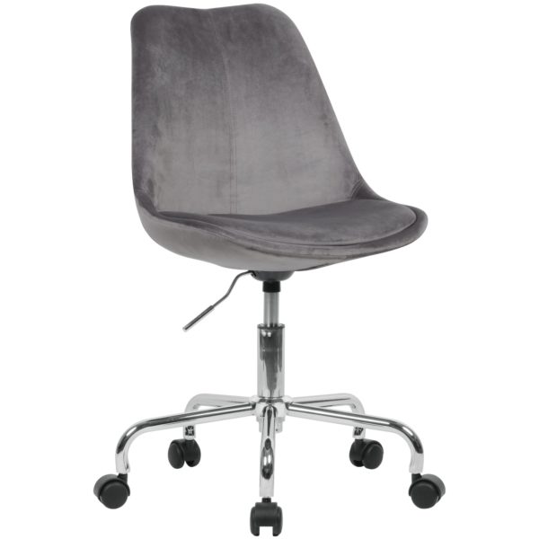 Swivel Chair Dark Gray Velvet 52391 Amstyle Schreibtischstuhl Dunkelgrau Samt Spm1 420 Spm1 420 1