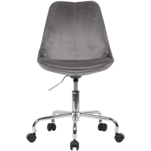 Swivel Chair Dark Gray Velvet 52391 Amstyle Schreibtischstuhl Dunkelgrau Samt Spm1 420 Spm1 420 2