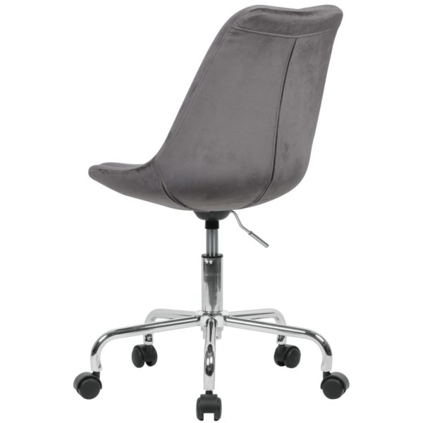 Swivel Chair Dark Gray Velvet 52391 Amstyle Schreibtischstuhl Dunkelgrau Samt Spm1 420 Spm1 420 5
