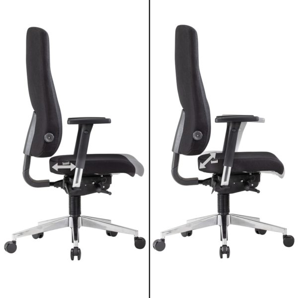 Office Chair Black Fabric Executive Chair Ergonomic 52392 Amstyle Buerostuhl Schwarz Spm1 426 Spm1 426 10