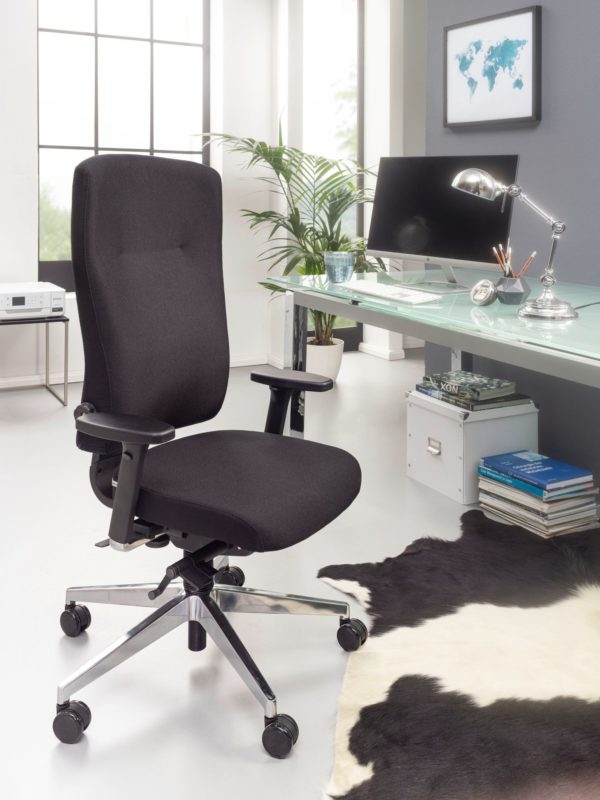 Office Chair Black Fabric Executive Chair Ergonomic 52392 Amstyle Buerostuhl Schwarz Spm1 426 Spm1 426 3