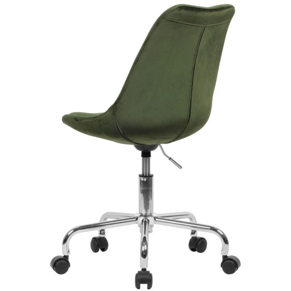 Swivel Chair Green Velvet 52393 Amstyle Schreibtischstuhl Gruen Samt Spm1 421 Spm1 421 5