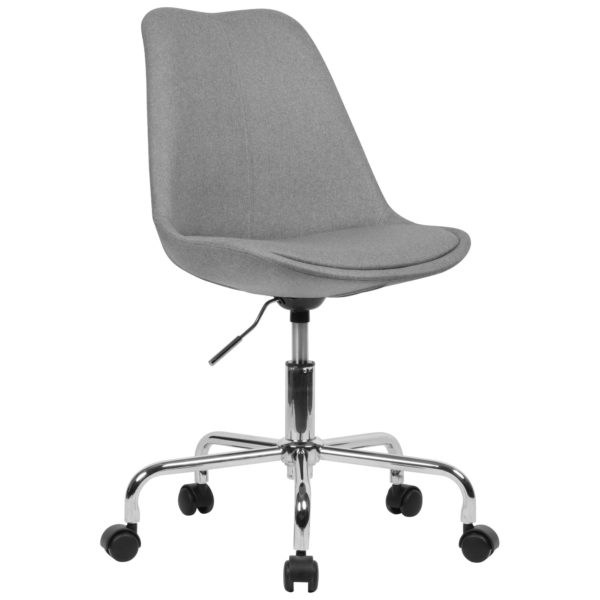 Swivel Chair Light Gray Fabric 52396 Amstyle Schreibtischstuhl Hellgrau Stoff Spm1 423 Spm1 423 1
