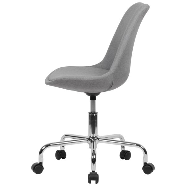 Swivel Chair Light Gray Fabric 52396 Amstyle Schreibtischstuhl Hellgrau Stoff Spm1 423 Spm1 423 4