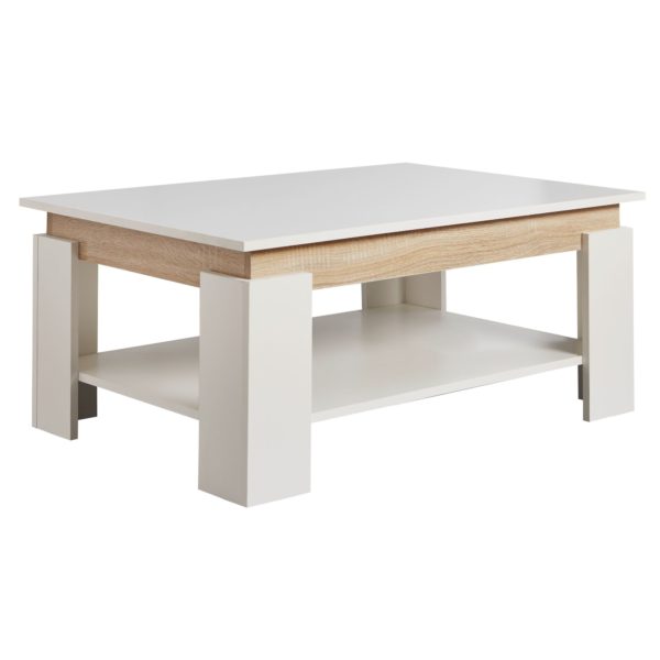 Design Coffee Table 86.5X40X58.5 Cm Living Room Table In White 52448 Wohnling Couchtisch 90X60X40 Cm Sonoma Weiss Wl6 048 Wl6 048