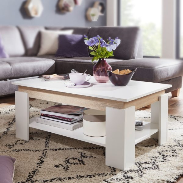 Design Coffee Table 86.5X40X58.5 Cm Living Room Table In White 52448 Wohnling Couchtisch 90X60X40 Cm Sonoma Weiss Wl6 048 Wl6 048 1