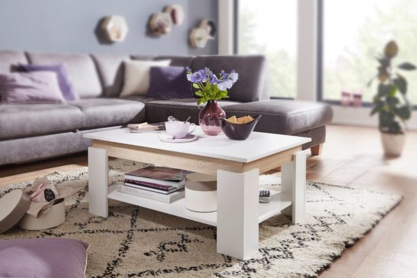 Design Coffee Table 86.5X40X58.5 Cm Living Room Table In White 52448 Wohnling Couchtisch 90X60X40 Cm Sonoma Weiss Wl6 048 Wl6 048 2