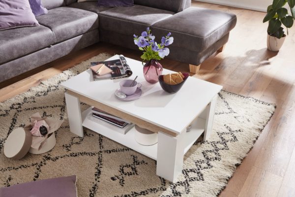 Design Coffee Table 86.5X40X58.5 Cm Living Room Table In White 52448 Wohnling Couchtisch 90X60X40 Cm Sonoma Weiss Wl6 048 Wl6 048 4
