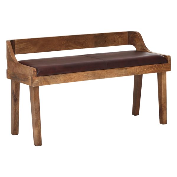 Bench Genuine Leather / Solid Wood Bench 108X63X43 Cm 52636 Wohnling Sitzbank 108X43X62 Cm Wl6 085 Wl6 085