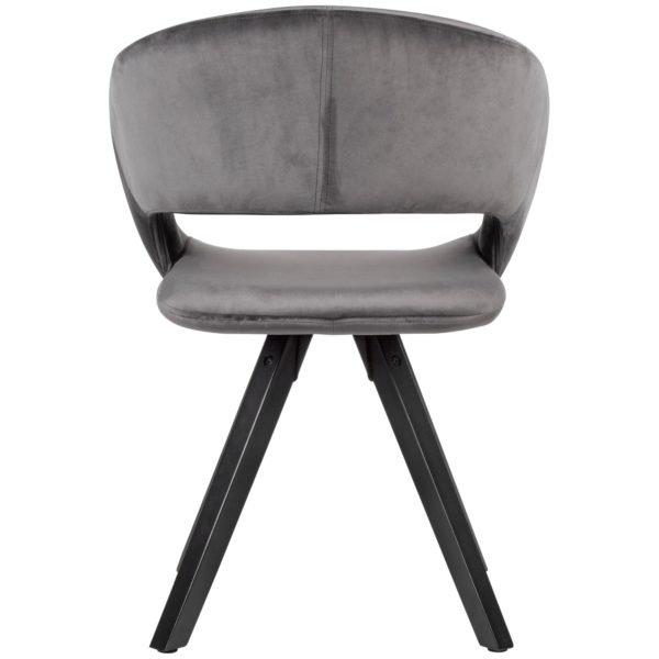 Dining Chair Velvet Dark Grey With Black Legs Modern 53458 Wohnling Esszimmerstuhl Samt Dunkelgrau Schwarze Beine Wl6 105 Wl6 105 5