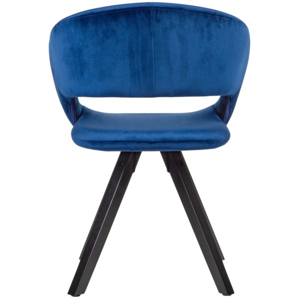 Dining Chair Velvet Dark Blue With Black Legs Modern 53459 Wohnling Esszimmerstuhl Samt Dunkelblau Schwarze Beine Wl6 106 Wl6 106 5