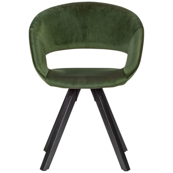 Dining Chair Velvet Green With Black Legs Modern 53460 Wohnling Esszimmerstuhl Samt Gruen Schwarze Beine Wl6 107 Wl6 107 1