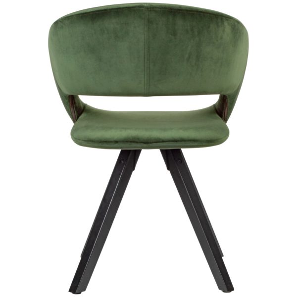 Dining Chair Velvet Green With Black Legs Modern 53460 Wohnling Esszimmerstuhl Samt Gruen Schwarze Beine Wl6 107 Wl6 107 5