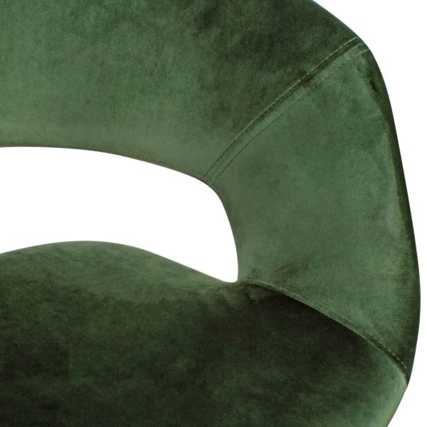 Dining Chair Velvet Green With Black Legs Modern 53460 Wohnling Esszimmerstuhl Samt Gruen Schwarze Beine Wl6 107 Wl6 107 6