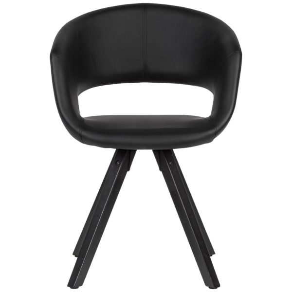 Dining Chair Imitation Leather Black With Black Legs Chair Retro 53466 Wohnling Esszimmerstuhl Kunstleder Schwarz Mit Schwarzen Beinen Wl6 109 Wl6 109 1